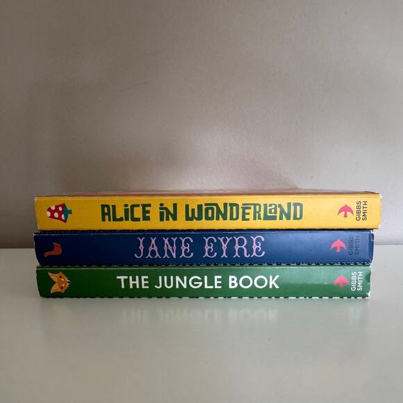 Lot of 3 BabyLit Board Books Alice in Wonderland, Jane Eyre, Jungle Book - Picture 2 of 4